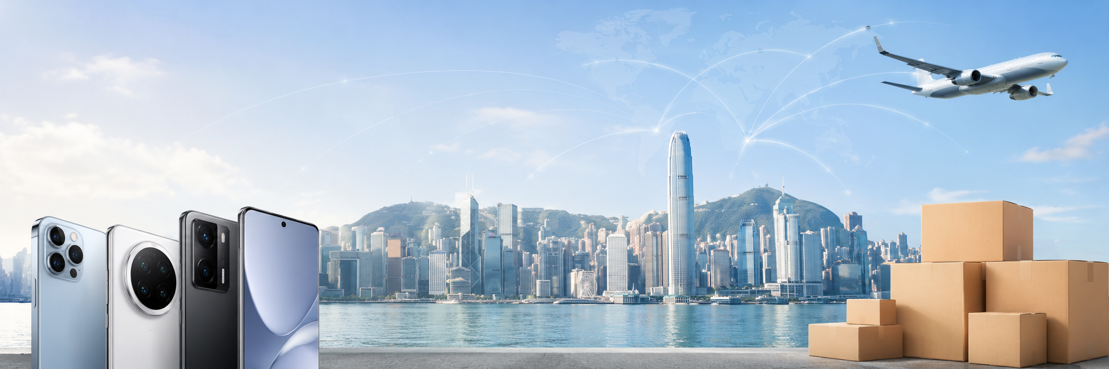 Smartphones from Hong Kong, ready for worldwide delivery